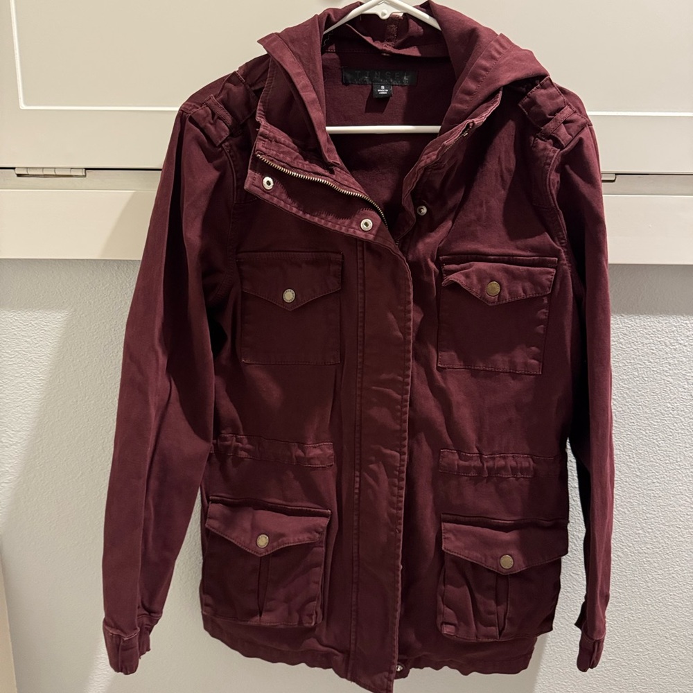 Tinsel Maroon Utility Jacket